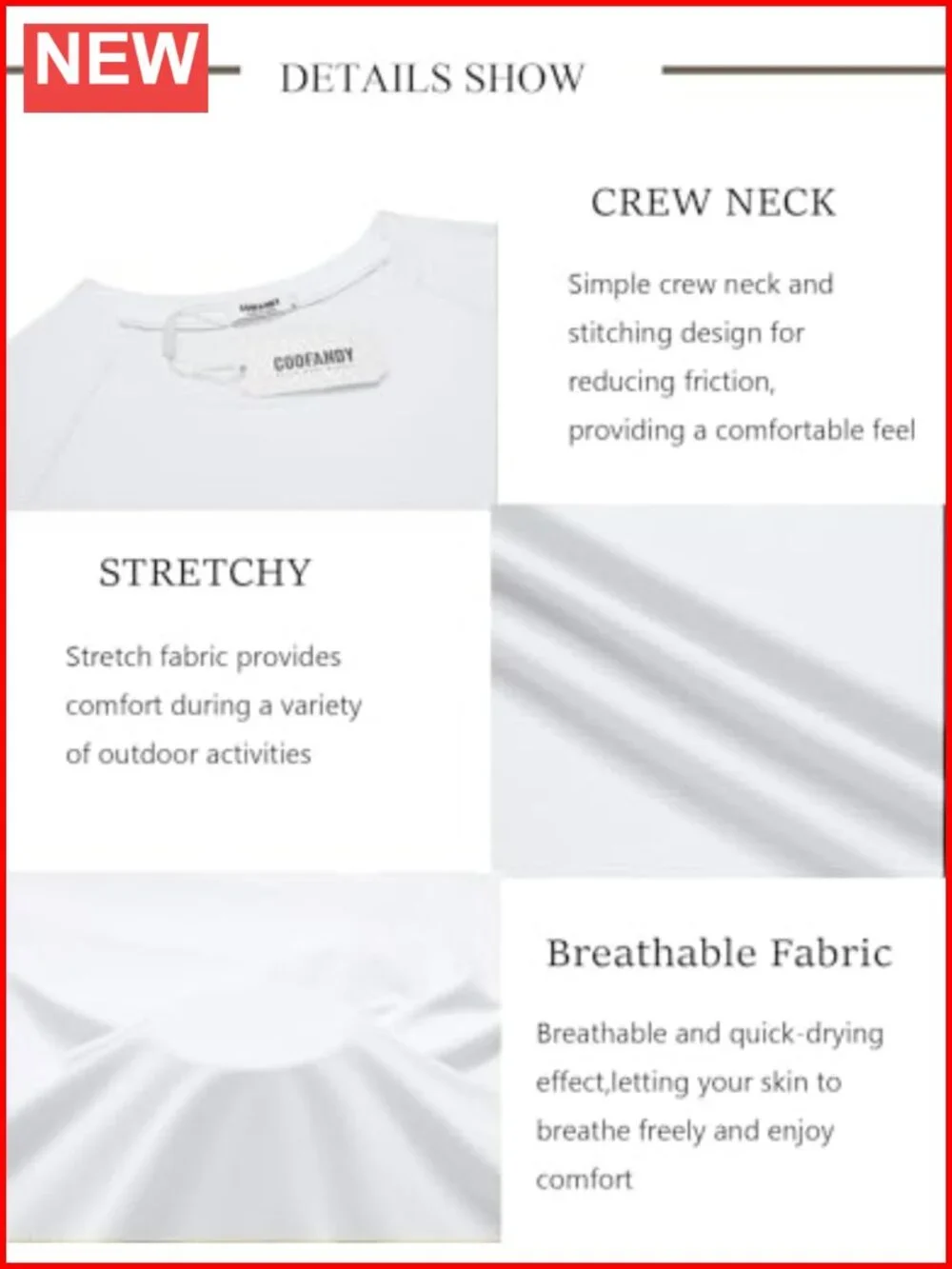 UPF 50+ Quick Dry Rash Guard Shirt for Men, Stretchy Lightweight Swim Tee